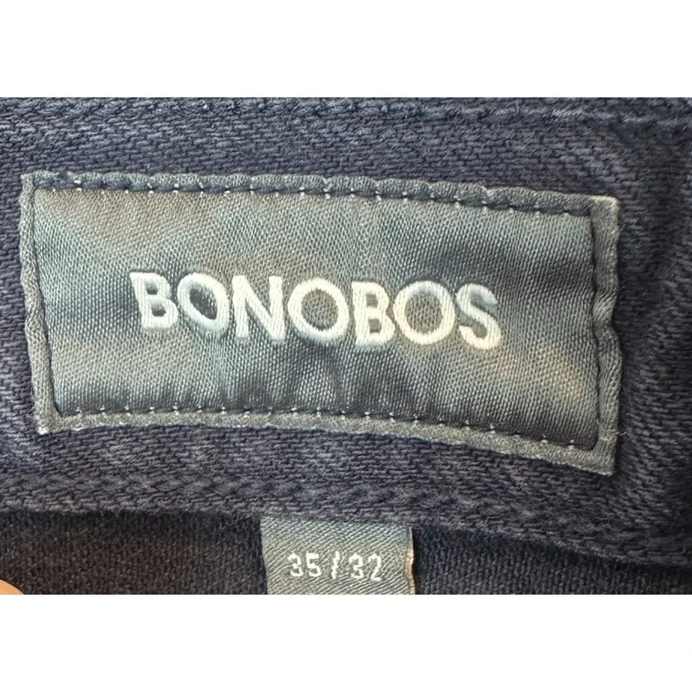 Bonobos Travel Jeans Mens 35X32 Blue Dark Wash Straight Leg Stretch Denim Pants